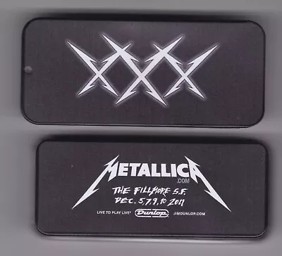 2011 Metallica 30th Anniversary Show Fillmore Sf Custom Picks In Original Box • $199.99