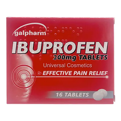 16 Galpharm Ibupr0fen 200mg Tablets - Pain Relief - Migraine - Fast Dispatch. • £1.79