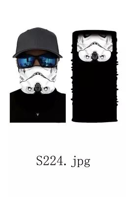 Storm Trooper Neck Gaiter Face Mask Head Band Multi-Use Tube Scarf Face Cover • $6.45