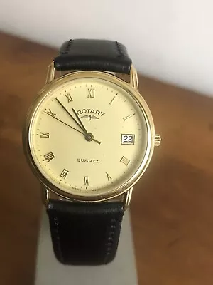 Vintage Rotary 3047 Mens Quartz Watch Working Order Good Condition • £22