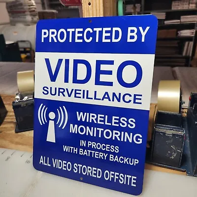 Surveillance Signs Warning Security Cctv Sign Audio Video Camera  9 X 12  • $16.99