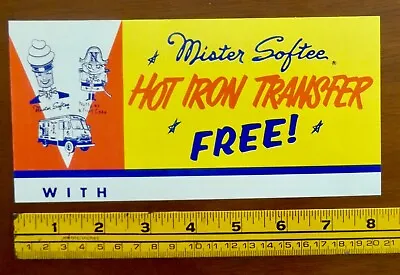 Original Mister Softee Ice Cream Truck Poster Pop Art Advertising Iron On Sign • $9.99