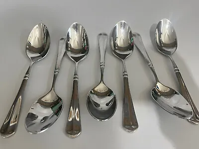 7 Mikasa FRENCH COUNTRYSIDE Stainless Flatware 7 7/8  SOUP SPOONS Older Original • $49.99