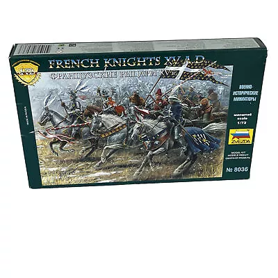 Zvezda 8036 French Knights XV A.D. Plastic Figure Model Kit 1:72 Scale NEW • £14.39