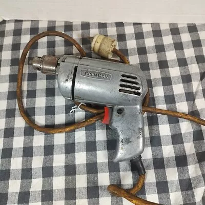 Vintage CRAFTSMAN 3/8  Electric Drill Model 315.11150 110-120 Volts 1/4 HP • $24.99