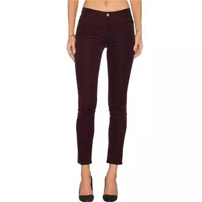 J Brand Women's Lavish Mid Rise Skinny Leg Corduroy Mulberry Jeans Size 27  • $18.75