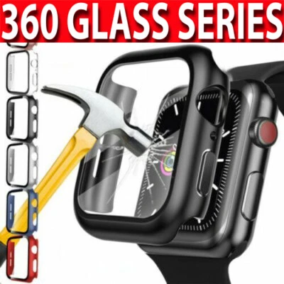 £4.49 • Buy Case For Apple Watch Series 8/7/6/5/4/SE 360 FULL SCREEN PROTECTOR  Glass Cover