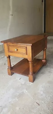 Vintage Pennsylvania House Wood 1-Drawer 2-Tier End Table Colonial Traditional • $39.99