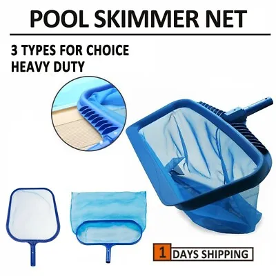 Heavy Duty Leaf Rake Mesh Frame Net Skimmer Cleaner Swimming Pool Spa Pond Tool • $12.59
