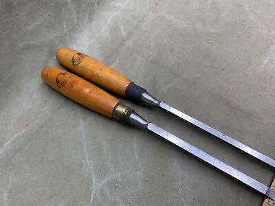 2 Vintage Marples  Boxwood Mortice Chisels • £50