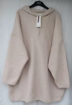 Ladies Marks And Spencer Light Cream Hooded Lounge-wear Blanket Top Size L • £17.50