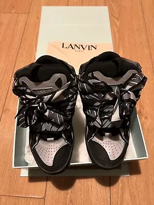 Lanvin Curb Black/Grey Reflective Sneakers- Size 10 • £250