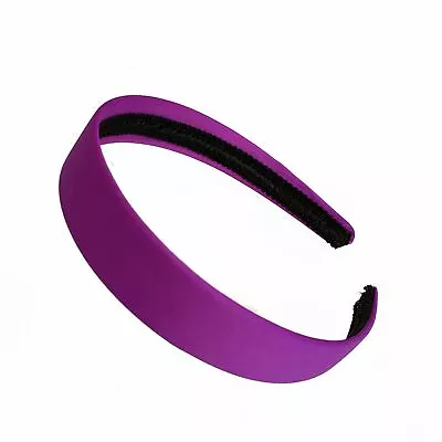 2.5cm (1 ) Purple Matte Fabric Plastic Alice Hair Band Headband No Teeth • £3.13