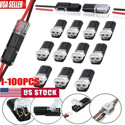 1~100X 2 Pin Way Plug Car Electrical Connector Wire Cable Automotive~ • $7.33