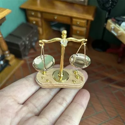 11Pcs Metal Dollhouse Miniatures 1/12 Scale Old Balance W/ Weights Accessories • $12.21