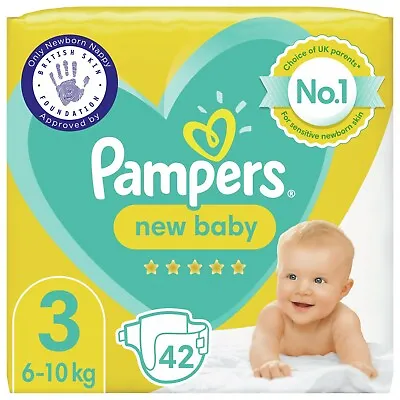 Pampers New Baby Size 3 252 Nappies 6kg-10kg Essential Pack - Honest Grocer • £72.99
