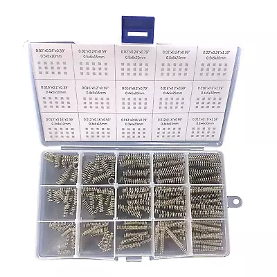 225Pcs Small Compression Spring Assortment 15 Different Sizes Wire Diameter • $12.72