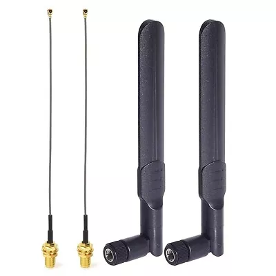 2pcs Dual Band WiFi Antenn 8dBi RP-SMA 15cm U.FL IPX IPEX Cable For WiFi Router • $11.82