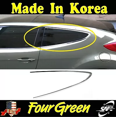 Chrome C Pillar Window Sill Molding Trim For Hyundai 2011-2017 Veloster / Turbo • $34