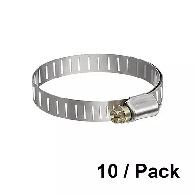 1/4  To 5/8  Adjustable Stainless Steel Band Hose Clamp - 10 Pack • $9.38