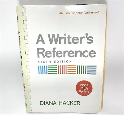A Writer's Reference By Hacker Diana 2009 MLA Update Bedford Books • $1.90