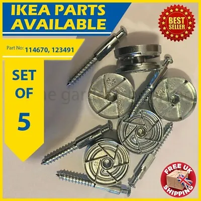 Ikea 114670 123491 Cam Wheels Malm Hemnes Brimnes Replacement Spare Parts Screws • £4.99