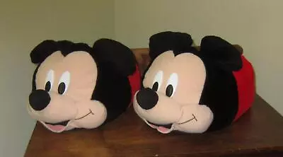 Disney Mickey Mouse Unlimited Plush Slippers Adult 9/10 • $22.99