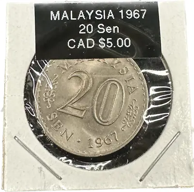 Malaysia 20 Sen 1967 Coin • $3.62