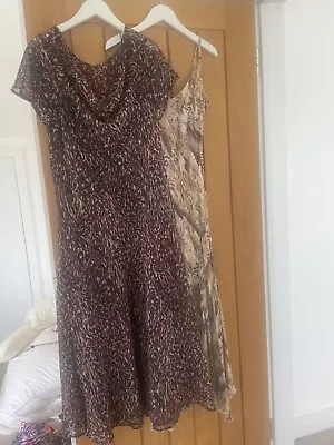 Mark & Spencer Animal Print Dress Plus Free Jigsaw Sheer Sequins Dress • £2.99