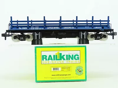 1 Gauge 1:32 MTH RailKing 70-79004 Little River Lumber Operating Flat Car #15629 • $199.95