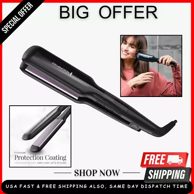 Remington 1 3/4  Titanium Flat Iron Hair Straightener Anti-Static Technology • $17.99