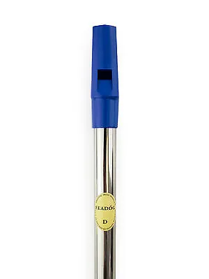 £8.95 • Buy Feadog D Irish Nickel Tin Penny Whistle With Plastic Blue Top In Key Of D