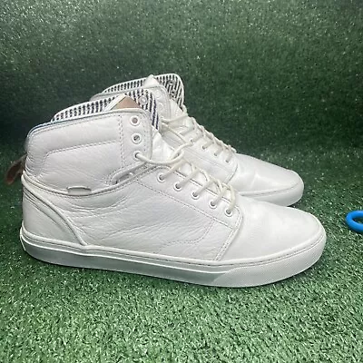 VANS ALOMAR Skateboarding Casual Shoes Mid Top Boot White SZ  10.5 • $41.99