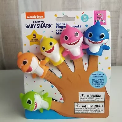 Nickelodeon Baby Shark Bath Time Finger Puppets Pinkfong Vinyl New • $10.95