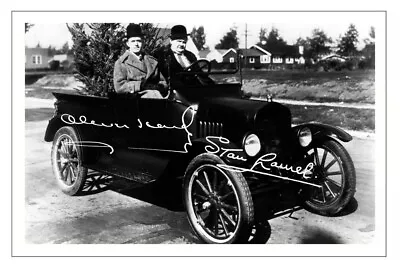 LAUREL & HARDY Signed Autograph PHOTO Gift Signature Print BIG BUSINESS • £3.79