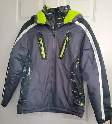 Mens Teens Weatherproof Expedition Active Wear XL 18-20  Ski Jacket Gray & Green • $28.99