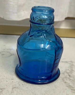 Wheaton NJ Blue Glass Bottle  Original Pocahontas Indian Herbs  Collectible • $12