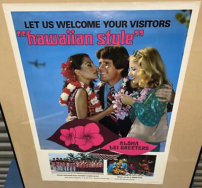 Vintage 1978 Hawaii Aloha Lei Greeters Tourism Travel Tiki Bar Decor MCM Kitsch • $96.99