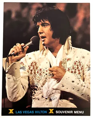 Elvis Presley ~ Las Vegas Hilton Souvenir Menu • $250