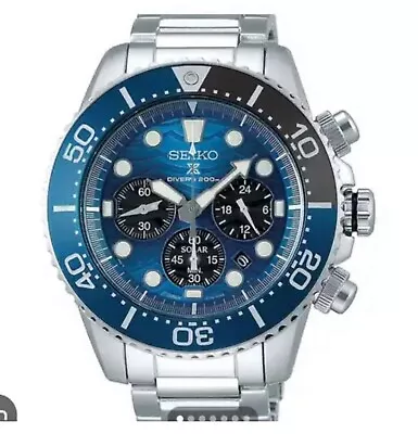 SEIKO  Prospex “Save The Ocean” Man’s Solar Chronograph Watch • £325