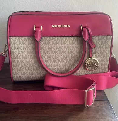 Michael Kors Travel Duffle Shoulder Crossbody Handbag Purse Satchel • $90