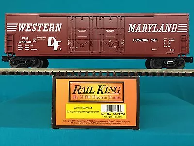 MTH Railking Box Car Western Maryland O/O27 50' WM Boxcar 30-74756 • $58.95