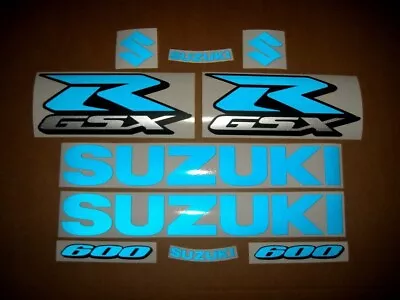 Decals For Suzuki GSXR 600 Custom Light Reflective Blue Color Stickers Graphics • $66