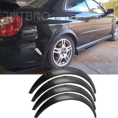 For Subaru Impreza WRX Fender Flares Flexible Wide Body Kit Wheel Arches Carbon • $99.49