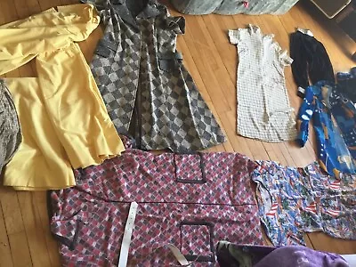 70s Womens Dresses Tops Pant Suit Vintage Clothing Mixed Lot Of 7 • $70
