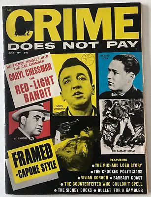 £1 • Buy Crime Does Not Pay - Jul 1969 - Us True Crime Magazine - Very Rare