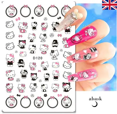 Nail Stickers Hello Kitty Self Adhesive Nail Art Sanrio Kawaii Nails • £3.99