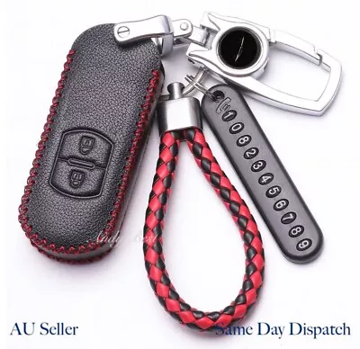 $17.99 • Buy For Mazda 2 3 5 6 CX3 CX5 CX7 Car Key Case Cover Remote Geniue Leather
