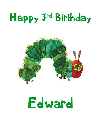 £1.99 • Buy Personalised Greetings Birthday Card 1st 2nd 3rd 4th The Very Hungry Caterpillar