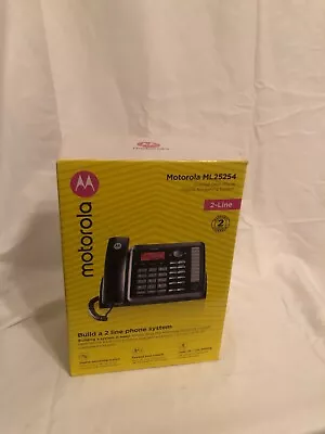 $49.99 • Buy Motorola ML25254 Expandable 2-line Business Phone Caller ID & Answering System 